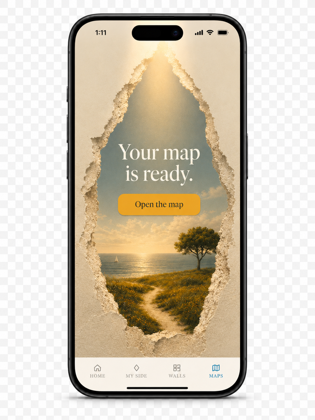 Wall state showing a Pattern Map is ready to open